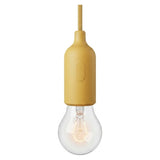 Casquilho E27 em silicone com interruptor — Mostarda