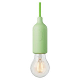 Casquilho E27 em silicone com interruptor — Verde relva
