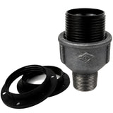 Kit de casquilho E27 em baquelite sobre acessório macho em ferro fundido preto económico