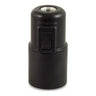 Casquilho E27 em termoplástico com interruptor — Preto