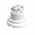 Kit comutador de escada em porcelana com botão e base — Branco / Branco / Plana Ø 100 mm