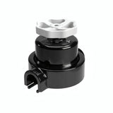 Kit comutador de escada em porcelana com botão e base — Preto / Branco / 1 saída
