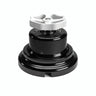 Kit comutador de escada em porcelana com botão e base — Preto / Branco / Plana Ø 100 mm