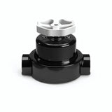 Kit comutador de escada em porcelana com botão e base — Preto / Branco / 2 saídas em linha