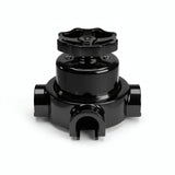 Kit comutador de escada em porcelana com botão e base — Preto / Preto / 3 saídas