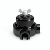 Comutador de escada em porcelana com porca borboleta e base — Preto / Branco / 2 saídas