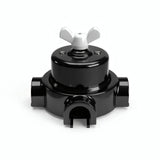 Comutador de escada em porcelana com porca borboleta e base — Preto / Branco / 3 saídas