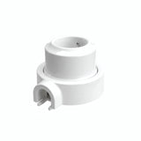 Kit tomada de parede e base em porcelana — Francesa 2P+T 16 A / Branco / 1 saída