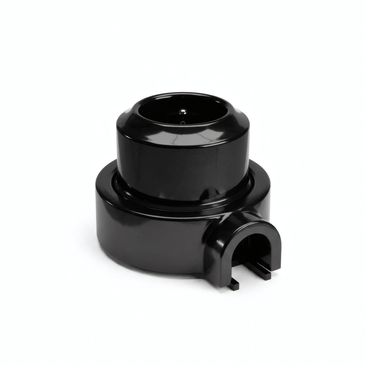 Kit tomada de parede e base em porcelana — Francesa 2P+T 16 A / Preto / 1 saída