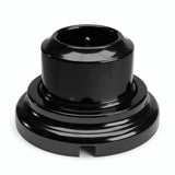 Kit tomada de parede e base em porcelana — Francesa 2P+T 16 A / Preto / Plana Ø 100 mm