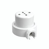 Kit tomada de parede e base em porcelana — Italiana 2P+T 10/16 A / Branco / 1 saída