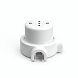 Kit tomada de parede e base em porcelana — Italiana 2P+T 10/16 A / Branco / 2 saídas