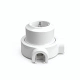 Kit tomada de parede e base em porcelana — Schuko 2P+T 16 A / Branco / 2 saídas