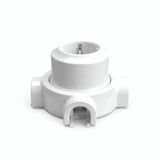 Kit tomada de parede e base em porcelana — Schuko 2P+T 16 A / Branco / 3 saídas