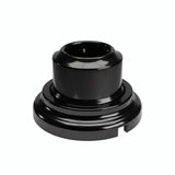 Kit tomada de parede e base em porcelana — Schuko 2P+T 16 A / Preto / Plana Ø 100 mm