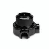 Kit tomada de parede e base em porcelana — Schuko 2P+T 16 A / Preto / 2 saídas