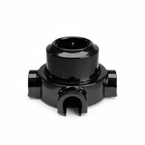 Kit tomada de parede e base em porcelana — Schuko 2P+T 16 A / Preto / 3 saídas