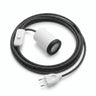 Mini foco GU10 com ficha, acabamento branco mate
