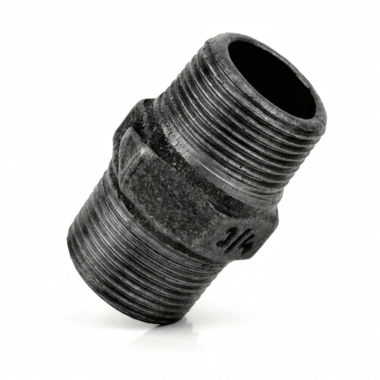 Niple igual em ferro fundido preto - foto de produto sobre fundo branco 7