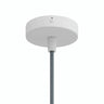 Mini florão cilíndrico em metal, Ø 83 mm — 1 furo central / Cónico em termoplástico / Branco mate