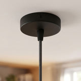 Mini florão cilíndrico em metal, Ø 83 mm — 1 furo central / Cónico em termoplástico / Preto