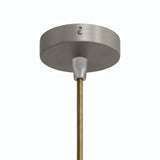 Mini florão cilíndrico em metal, Ø 83 mm — 1 furo central / Cónico em termoplástico / Titânio acetinado