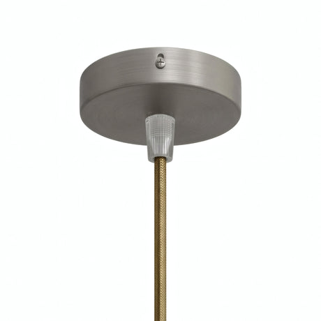 Mini florão cilíndrico em metal, Ø 83 mm — 1 furo central / Cónico em termoplástico / Titânio acetinado