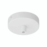 Mini florão cilíndrico em metal, Ø 83 mm — 1 furo central / Cilíndrico em metal / Branco mate
