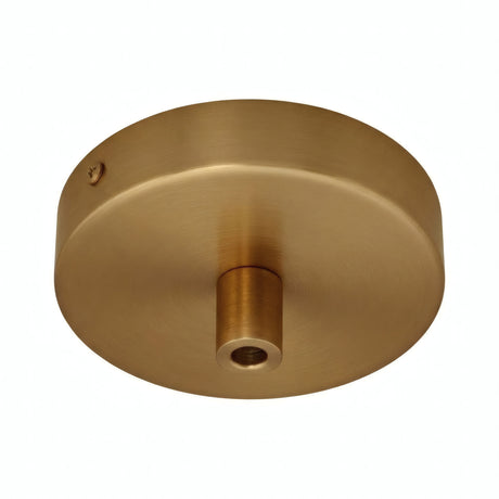 Mini florão cilíndrico em metal, Ø 83 mm — 1 furo central / Cilíndrico em metal / Bronze acetinado