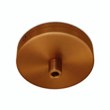 Mini florão cilíndrico em metal, Ø 83 mm — 1 furo central / Cilíndrico em metal / Cobre acetinado