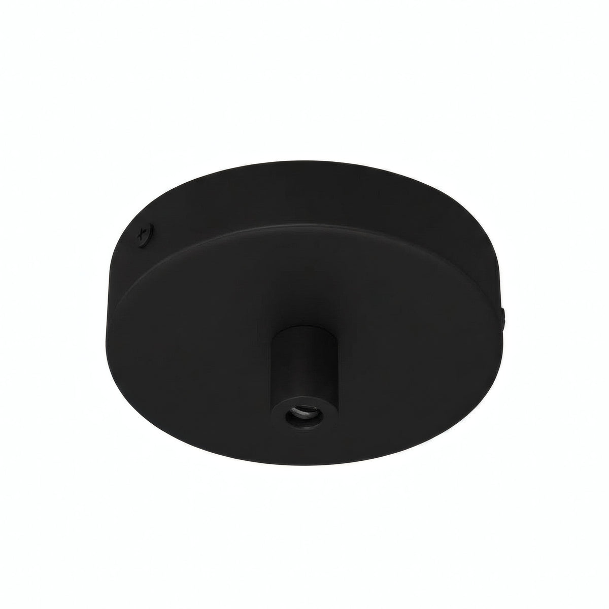 Mini florão cilíndrico em metal, Ø 83 mm — 1 furo central / Cilíndrico em metal / Preto