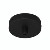 Mini florão cilíndrico em metal, Ø 83 mm — 1 furo central / Cilíndrico em metal / Preto