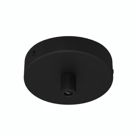 Mini florão cilíndrico em metal, Ø 83 mm — 1 furo central / Cilíndrico em metal / Preto