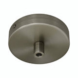 Mini florão cilíndrico em metal, Ø 83 mm — 1 furo central / Cilíndrico em metal / Titânio acetinado