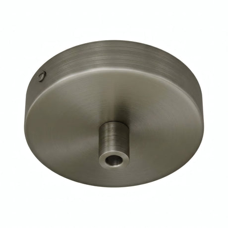Mini florão cilíndrico em metal, Ø 83 mm — 1 furo central / Cilíndrico em metal / Titânio acetinado
