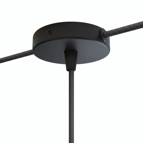 Mini florão cilíndrico em metal, Ø 83 mm — 1 furo central e 2 laterais / Cónico em termoplástico / Preto