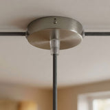 Mini florão cilíndrico em metal, Ø 83 mm — 1 furo central e 2 laterais / Cónico em termoplástico / Titânio acetinado