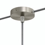 Mini florão cilíndrico em metal, Ø 83 mm — 1 furo central e 2 laterais / Cónico em termoplástico / Titânio acetinado