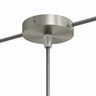 Mini florão cilíndrico em metal, Ø 83 mm — 1 furo central e 2 laterais / Cónico em termoplástico / Titânio acetinado