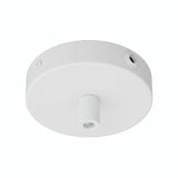 Mini florão cilíndrico em metal, Ø 83 mm — 1 furo central e 2 laterais / Cilíndrico em metal / Branco mate