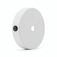 Mini florão cilíndrico em metal com interruptor, Ø 83 mm — Branco mate