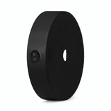 Mini florão cilíndrico em metal com interruptor, Ø 83 mm — Preto