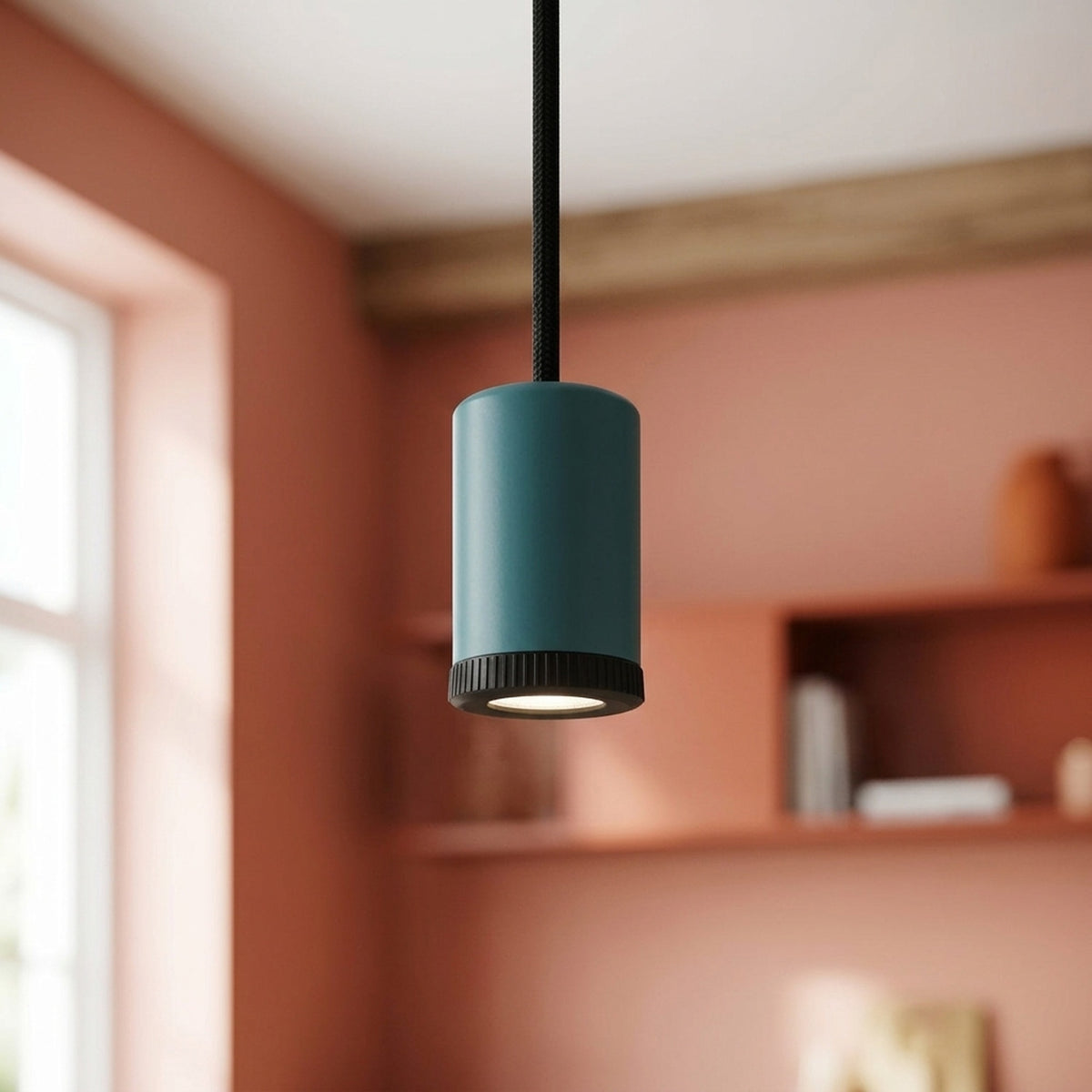 Mini foco LED em metal Mini GU10 — Azul petróleo
