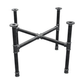 Base de mesa de centro, pés em cruz, ferro fundido e aço Ø 34 mm, 76 × 76 cm, altura 52 cm