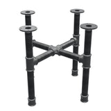 Base de mesa de centro, pés em cruz, ferro fundido e aço Ø 42 mm, 61 × 61 cm, altura 54 cm