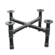 Base de mesa de centro, pés em cruz, ferro fundido e aço Ø 42 mm, 71 × 71 cm, altura 34 cm