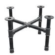 Base de mesa de centro, pés em cruz, ferro fundido e aço Ø 42 mm, 71 × 71 cm, altura 44 cm