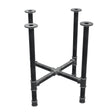 Base de mesa de jantar, pés em cruz, ferro fundido e aço Ø 42 mm, 71 × 71 cm, altura 74 cm
