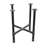 Base de mesa de jantar, pés em cruz, ferro fundido e aço Ø 42 mm, 71 × 71 cm, altura 74 cm