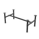 Base de mesa de centro, estrutura em H, ferro fundido e aço Ø 42 mm, 116 × 61 cm, altura 44 cm